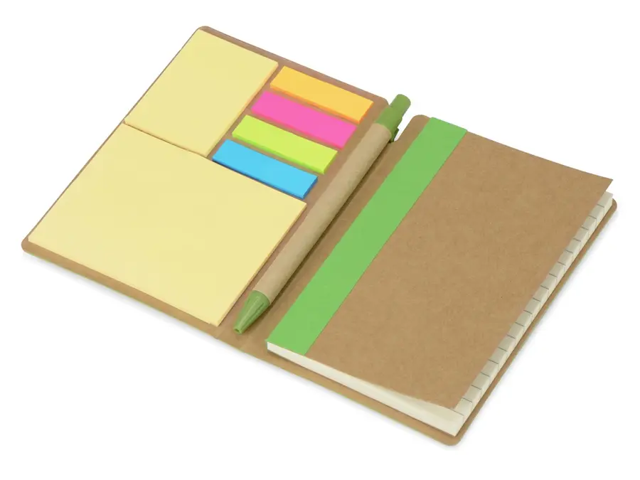 Набор стикеров Write and stick с ручкой и блокнотом, зеленое яблоко — фото 2
