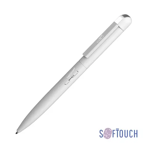 Ручка шариковая Jupiter, покрытие soft touch, белая