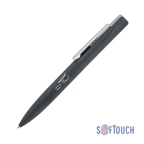 Ручка шариковая Mercury, покрытие soft touch, антрацит