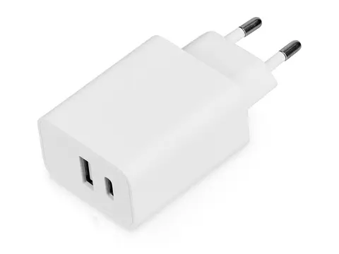 Сетевое зарядное устройство c выходами USB-A и USB-C Evolt Recharger», 10 Вт, белый