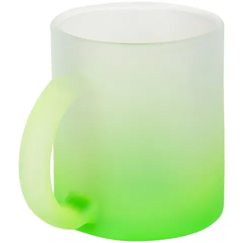Кружка для сублимации Frosted Glass Color, 325 мл, зеленая